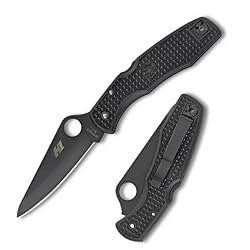 Spyderco Pacific Salt- Rust Free Plain Edge Knife, Black