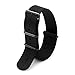 2pc 22mm Nato Ss Nylon Striped Black,navy Blue Interchangeable Replacement Pebble Lg Watch Strap Band