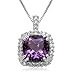 10k White Gold, February Birthstone, Amethyst and title=