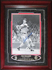Ted Williams Autographed / Signed Boston Red Sox Baseball Framed 8x10 Photo