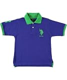 U.S. Polo Assn. Classic Contrast Pique Polo Shirt (Sizes 4 - 7) - cobalt blue, 5 - 6
