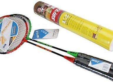 HYRMG Aluminium Alloy Badminton Racket Set , green