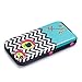 MouKou iPhone 5C Case Hybrid Shockproof Cover Hard Armor Shell and Silicone Skin Chevron Pattern with Anchor Design Case Cover for iphone5c