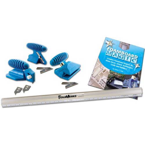Logan Foamwerks Foam Cutting Kit - FreeStyle Cutter WB6020, Straight/Bevel Cutter WC6010, Rabbet Cutter WC4010, Channel Rail W3001 &amp; Foamboard Magic Book by LOGAN