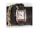 La Mer Collections - Turkish Crystal Chain Slate Leather Wrap Watch