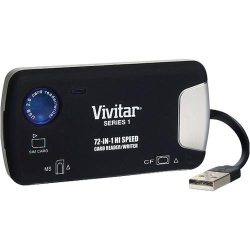 Vivitar RW-ALL - Card reader - 72 in 1 ( MS - SD - xD - CF - microSD - SIM card - SDHC ) - Hi-Speed USB Vivitar RW-ALL - Card reader - 72 in 1 ( MS - SD - xD - CF - microSD - SIM card - SDHC ) - Hi-Speed USB