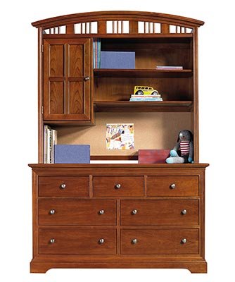 genAmerica Dresser w/Large Hutch Classic Cherry