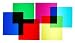 Colored Film Gels - Set of Six Colors 8x10 inch sheets