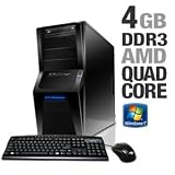 IBUYPOWER Gamer Power 508D3 Desktop PC - AMD Athlon II X4 620 2.6GHz, 4GB DDR3, 500GB SATA II, DVDRW, Windows 7 Home Premium 64-bit