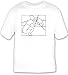 T-shirt with hut, Africa, man, Zulu, black and white, shack, spears, native, warrior, ornaments, inhabitant, tribal