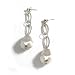 Miss Dee Rhodium Plated Silver Bead Earrings