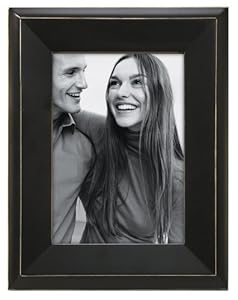 Hudson Black Scratch Picture Frame 5x7"