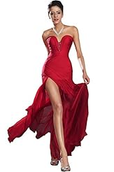 Floor Length Sweetheart Lace-Up Chiffon Evening Dress/Mother-of-the-Bride Dress 