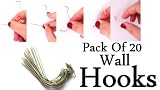 Pack Of 20 STRONG Hooks Picture Wall Hanging Art Decor Clock Mirror Hangers EASY