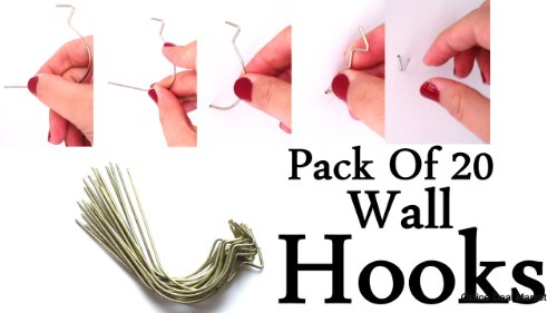 Pack Of 20 STRONG Hooks Picture Wall Hanging Art Decor Clock Mirror Hangers EASY