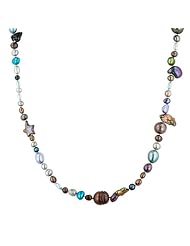 5-11mm Multi-Colored Freshwater Cultured Pearl Endless Necklace, 62"