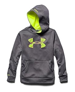 Under Armour Big Boys' UA Storm Armour Fleece Big Logo Hoodie YXS Carbon Heather