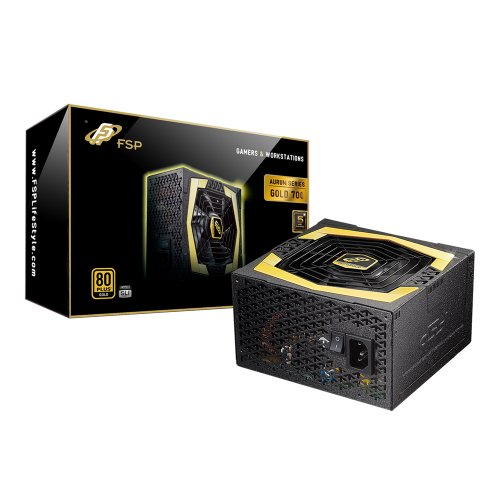FSP AURUM GOLD 700-Watt 80 PLUS Gold Certified ATX Power Supply SLI and ATI Certified Compatible with Intel Core i3 i5 i7AU-700