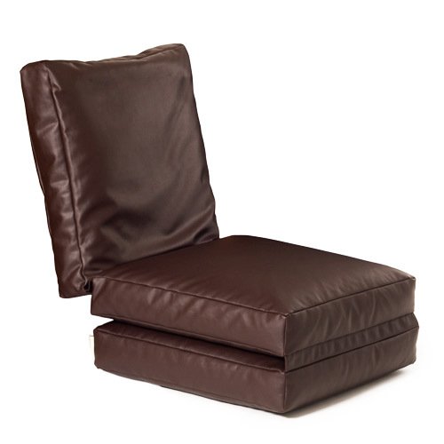 Z Lounge Single BROWN Faux Leather Beanbag