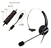 VoiceJoy USB Plug Corded Headphone Call Center Comfort Noise Cancelling Headset with Adjustable Mic, Mute Volume Control for Calls on Laptops PCs Computers