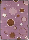 IMAGE OF Surya FLT1038-5478 5 ft. 4 in. x 7 ft. 8 in. Flirty Rug - Lavender-Purple-Chocolate-White