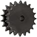 Martin Roller Chain Sprocket, Reboreable, Type A Hub, Double Single Strand, 50 Chain Size, 0.625
