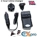 Ex-Pro Li42B, Li-42B, Li40B, Li-40B, Digital Camera Travel Charger 2 Hour Fast Charge for Olympus for Mju-700, Mju-710, Mju-720 SW