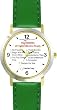 All of THE 7 HABITS #1 (English Text) - DELUXE TWO-TONE WATCH from THE 7 HABITS - WATCH COLLECTION BY WATCHBUDDY&reg; - Arabic Numbers - Green Leather Strap-Size-Women's Size-Small