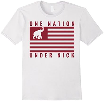 Men's One Nation Under Nick T-Shirt for Alabama Football Fans! 3XL White