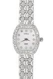 Geneve Solid 14k White Gold and Diamond (.75 carat) Womens watch with 'braided' Gentle-Touch Solid 14k White Gold bracelet