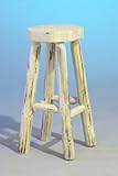 Log Furniture - Barstool-Varnished - Free Shipping 48 States