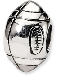 Sterling Silver Football Charm Bead Fits Pandora Chamilia Biagi Bracelet