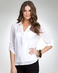 Collared 3/4 Sleeve Blouse