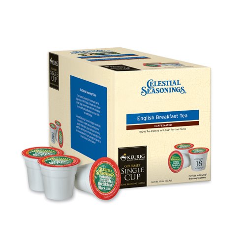 Keurig K-Cup Celestial Seasonings English Breakfast tea.