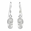 Sterling Silver Flip Flop Earrings