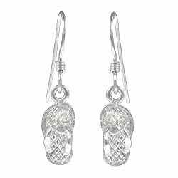 Sterling Silver Flip Flop Earrings