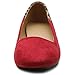 Ollio Women's Shoe Ballet Faux Suede Leopard Two Tone Colored Flat