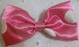 Disney Minnie Mouse, Pink Dotted Head Bow, Pony Tail Holder Halloween Costume Accessory