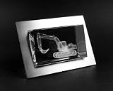 Produkt-Bild: 3D-Glasobjekt Bagger