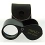 10x 21mm Triplet Jewelers Loupe w/leather case - Black