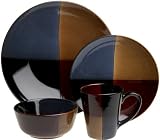 Oneida Cubism Blue 16-Piece Dinnerware Set, Service for 4