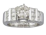 EGL Certified 1.61 cts Diamond Engagement Ring 14Kt White Gold