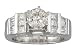 EGL Certified 1.61 cts Diamond Engagement Ring 14Kt White Gold