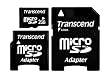 Transcend - Flash memory card ( microSD to SD/mini SD adapters included ) - 2 GB - microSD