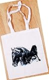 Friesengruppe Tasche - Christina Bötzel - Einkaufstasche Tragetasche Stoffbeutel Beutel Bag Pony Reitsport Pferde Pferd Reiten Geschenk Geburtstag T-Shirt