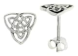 Tiny 1/4 (7 mm) Sterling Silver Celtic Knot Stud Earrings