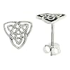 Sterling Silver Triquetra Celtic Knot Stud Earrings, 7/16 in. (11mm)