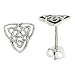 Sterling Silver Triquetra Celtic Knot Stud Earrings, 7/16 in. (11mm)
