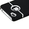 Elegante design CASE Custodia cromo duro per Apple iPhone 4 / 4S in nero-argento da KWMOBILE