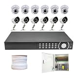 Complete 16 Channel CCTV DVR (2T HD) Surveillance Video System Package with (12) x 600TVL CCD Indoor & Outdoor Security Camera.